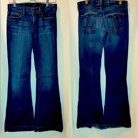 Wide leg flare jeans, size 27. - Picture 1 of 2